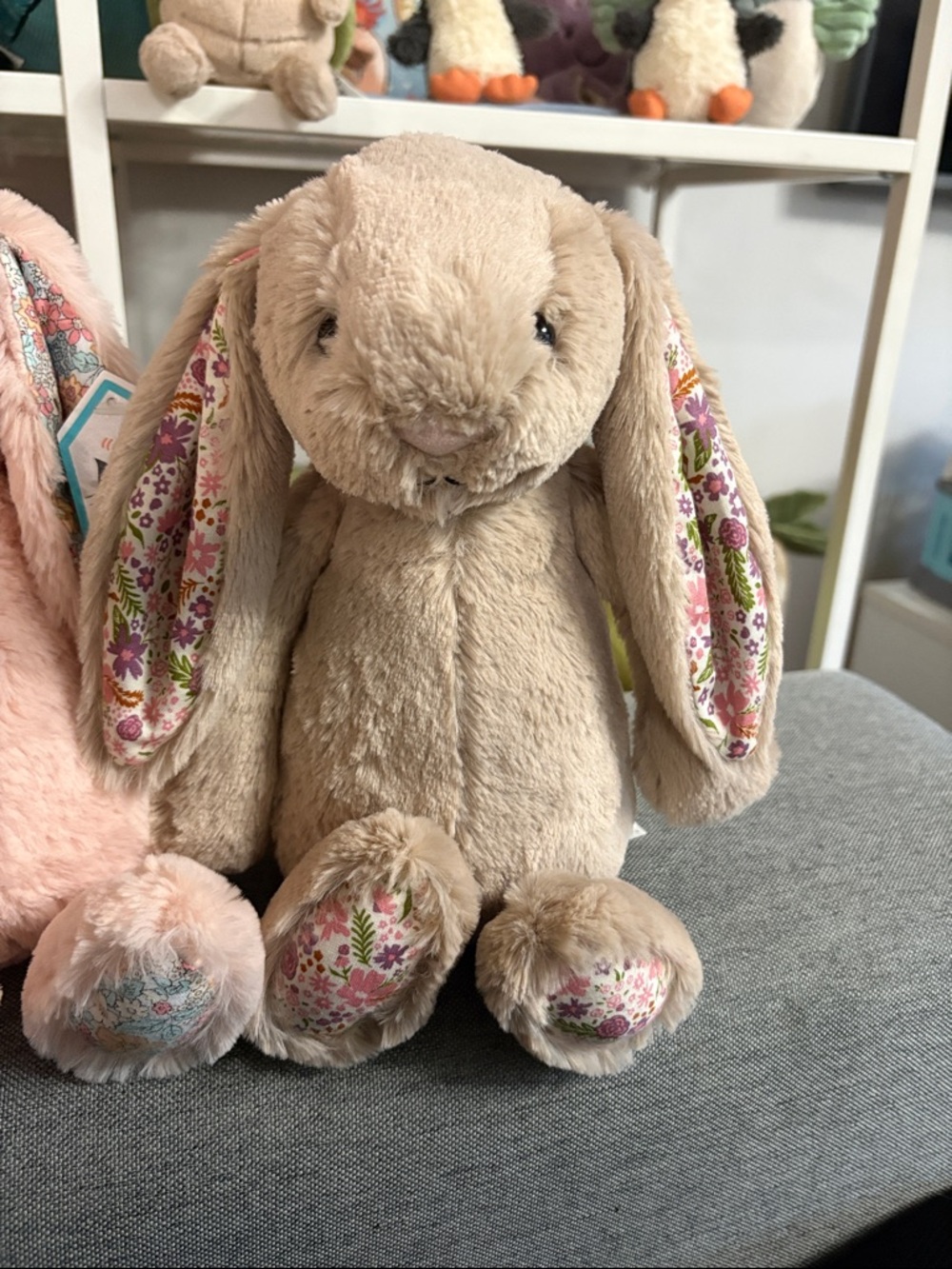 Jellycat Beige Blossom Bunny with Floral Ear & Paw Details
